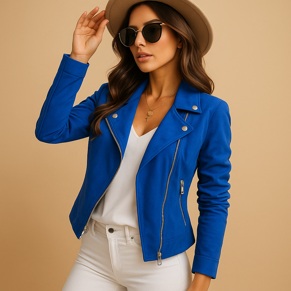 Montrel™ | Blazer décontracté pour femme avec fermeture éclair et manches longues
